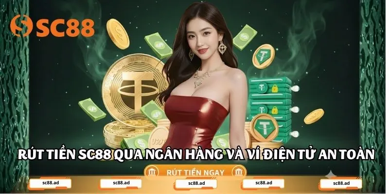 Rút tiền SC88 qua ngân hàng và ví điện tử an toàn