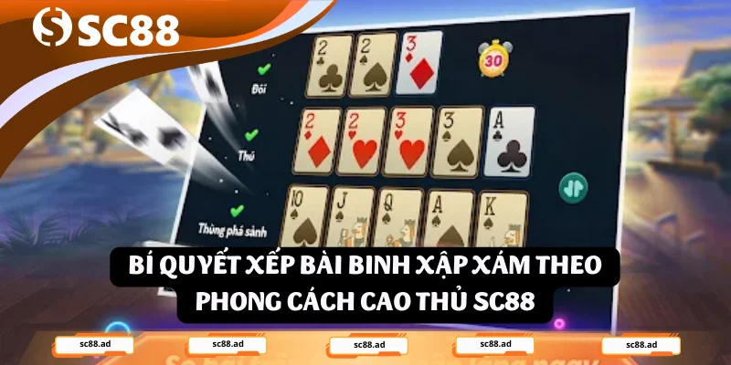 Bí quyết xếp bài binh xập xám theo phong cách cao thủ SC88